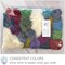 Corriedale Roving &#x26; White Natural Core Wool for Needle Felting, Spinning, Blending. 100% Wool Assorted Color Variety Pack, 7oz/200g